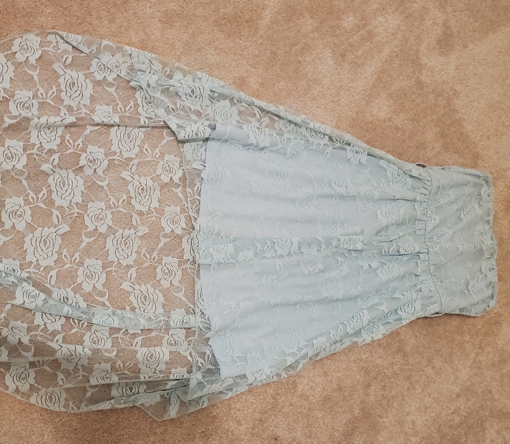 Lace strapless dress